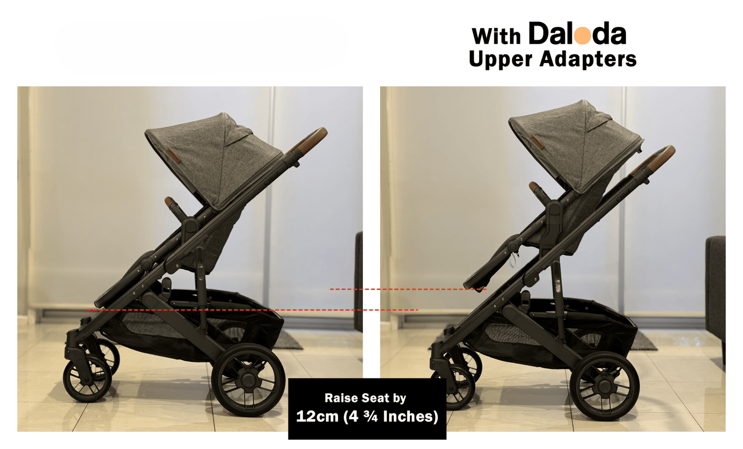 Upper Adapters for UPPAbaby Vista V2 - UAUV001 - Daloda